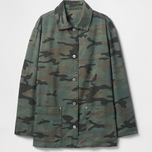 Camouflage Button-Up Jacket